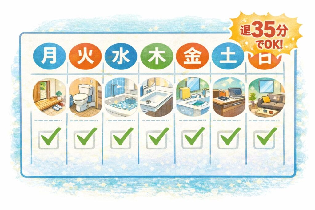 曜日別ルーティーンチェックリスト