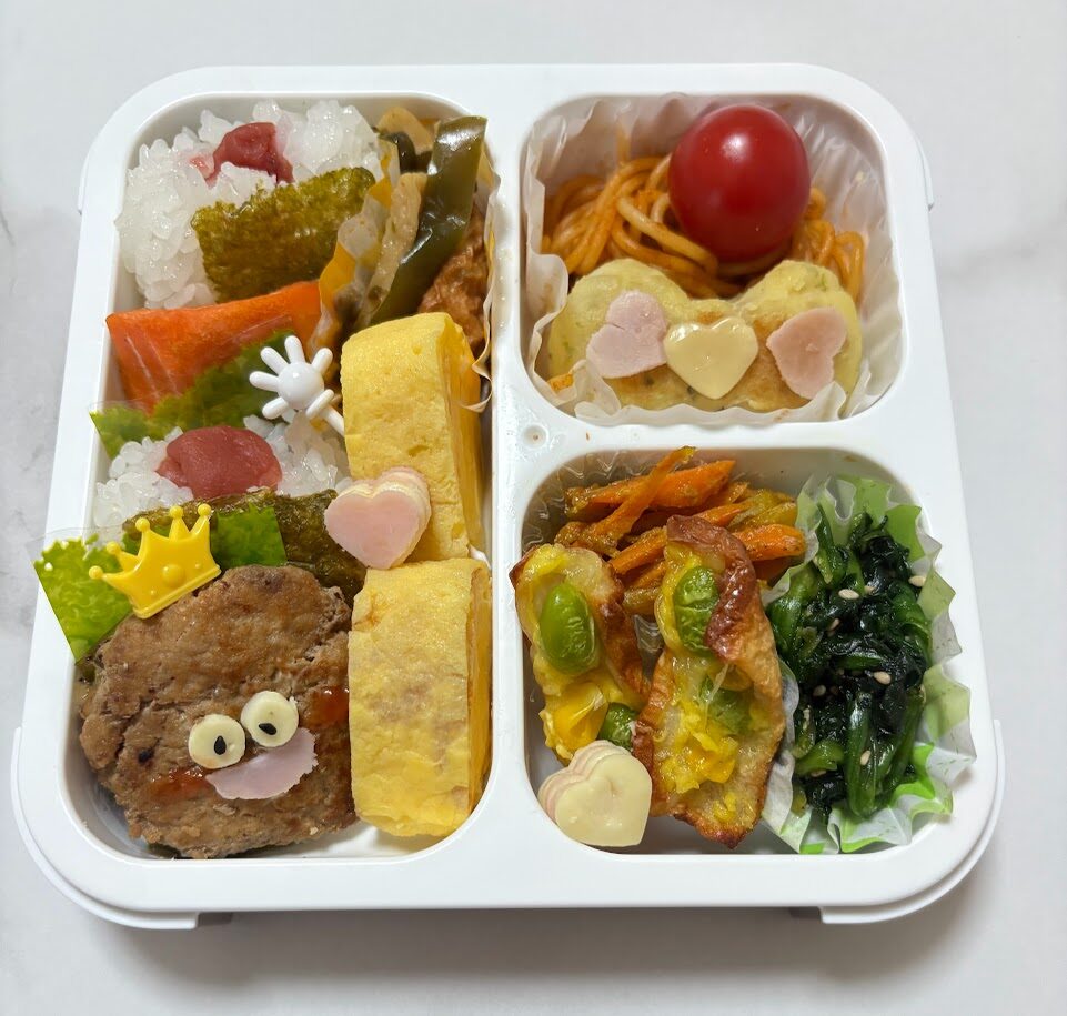 小分け冷凍で作ったお弁当